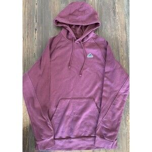 Adidas Men's Sweatshirt Hoodie Maroon Small Preowned